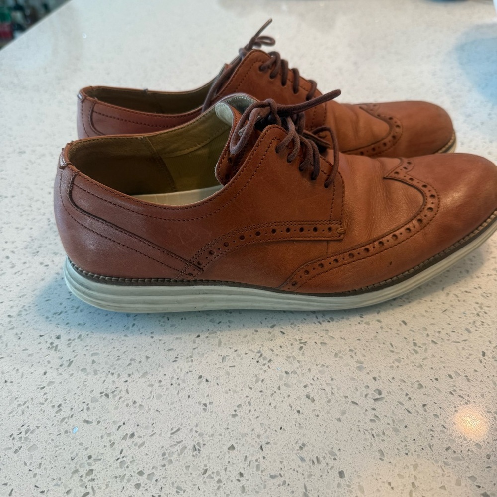 Cole Haan Brown Leather Oxfords - Picture 2 of 8